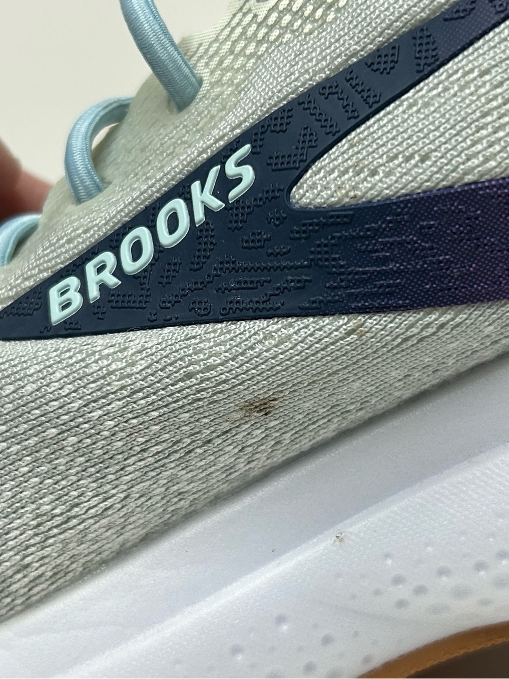 Brooks Athletic White Grey Blue Pink Ghost Sneaker Size 10 - Picture 6 of 13